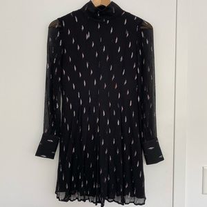 // & other stories // metallic high collar dress